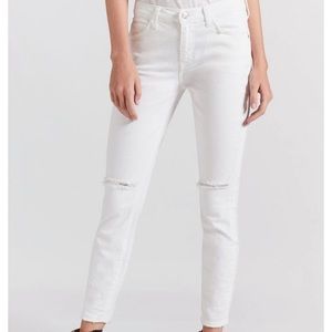 Current\Elliot high waist stiletto jean 2-yr white